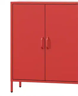 Komody do spálne Komoda Kovová Vito Modern Red