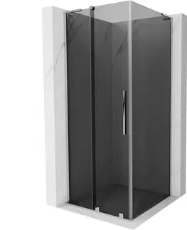 Sprchovacie kúty MEXEN/S - Velar L sprchovací kút, posuvné dvere 90 x 90, grafit, chróm 871-090-090-43-01