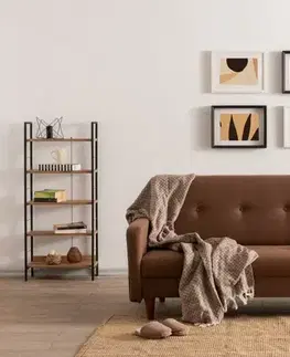 Pohovky a gauče Trojmiestna rozkladacia pohovka Hiko - Brown