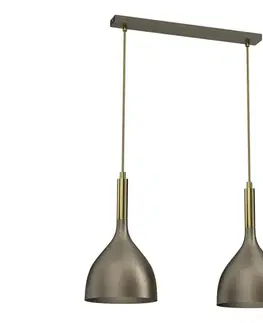 Svietidlá  Luster na lanku NOAK 2xE27/15W/230V mosadz/zlatá 4000