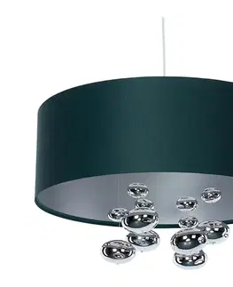 Svietidlá  Luster na lanku BUBBLE 1×E27/60W/230V, priemer 40 cm, zelený 01B-003-40