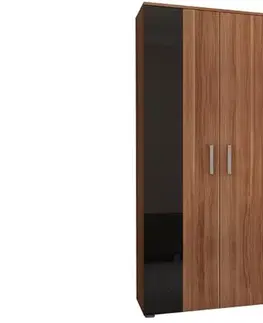 Šatníkové skrine MEBLOCROSS Stella šatníková skriňa slivka / čierna