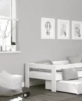 Postele ArtAJ Detská posteľ HOPE P2 s prístelkou | biela 80 x 190 cm