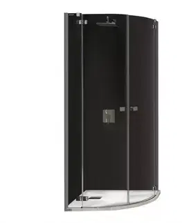 Sprchové kúty 90x90 Štvrťkruhový Sprchový kút.KP4/FREE 90 WO chróm