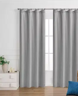 Závesy do spálne Záves na páske ROSALIA VET449/3/210GSM 140x250 cm  sivý