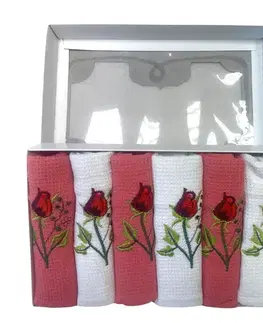 Utierky Utierky na riad vaflové Rose 40x60cm 6ks TiaHome