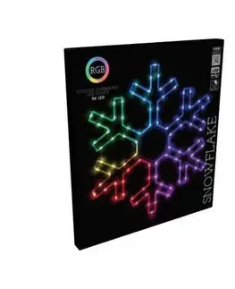 Vianočné dekorácie RGB Vianočná LED dekorácia Colouring snowflake 90 LED, 50 x 43 cm