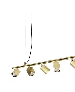 Svietidlá Ideal Lux - LED luster na lankách DYNAMITE 6xGU10/7W/230V CRI 90 mosadz 371429