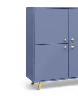 Komody ArtStol Komoda SIENA 4D | modrá