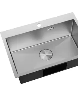 Kuchynské drezy MEXEN MEXEN - Solix oceľový drez 1-bowl 650 x 450 mm, nerez 6403651000-01