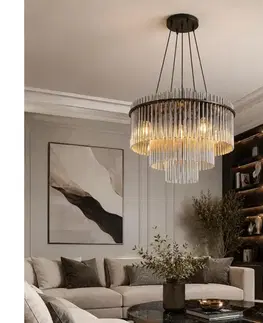 Svietidlá Globo 15698H1 - Luster na lankách GORLEY 5xE27/60W/230V čierna 15698H1