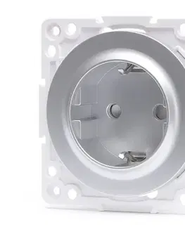 Predlžovacie káble  B.V.  - Domáca zásuvka bez rámčeka SCHUKO 250V/16A strieborná B20101QSH