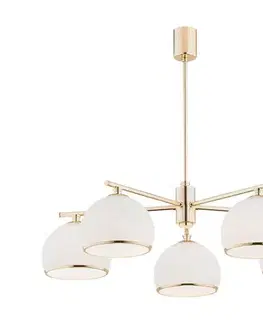 Svietidlá Argon 2088 - Luster na tyči MARBELLA 5xE27/15W/230V mosadz 2088