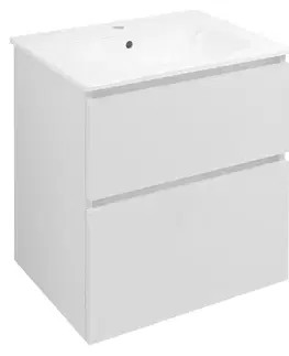 Kúpeľňový nábytok SAPHO - EZARA umývadlová skrinka 59,2x64x46cm, biela lesk EZ601-3030