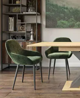 Jedálenské stoly ROAD rozkladací jedálenský stôl, kraft zlatý-antracit