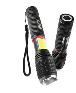 Svetlá a baterky EMOS Svietidlo LED kovové, 5W + 3W COB, na 3x AAA, FOKUS