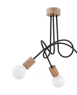 Svietidlá  Prisadený luster TANGO 3xE27/15W/230V hnedá/čierna 27433