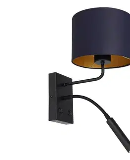 Svietidlá  Nástenná lampa ARDEN 1xE27/60W+1xG9/8W/230V modrá 3563