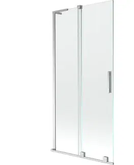 Sprchové dvere MEXEN/S - Velar L dvojkrídlová posuvná vaňová zástena 90 x 150, transparent, chróm 896-090-003-01-01