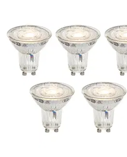LED osvetlenie Sada 5 stmievateľných LED žiaroviek GU10 50 mm v Kelvinoch číra 4,9 W 400 lm 2200 – 3000 K