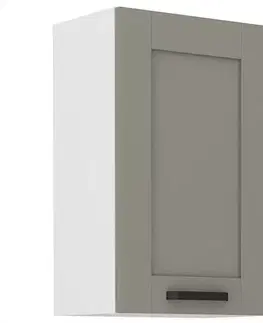 Kuchynské skrinky visiace Kuchynská skrinka Luna claygrey/biela 45G-72 1F