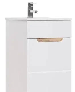 Kúpeľňový nábytok COMAD - Skrinka pod umývadlo 40cm 1 dvierka BALI biela 5907611647486