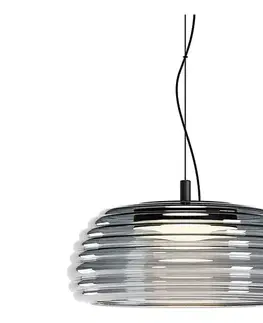 Svietidlá Redo 01-4543 - LED Stmievateľný luster na lanku ONDULA LED/16W/230V čierna/dymová 01-4543