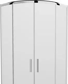 Vane MEXEN/S - Rio štvrťkruhový sprchovací kút 70 x 70, dekor, chróm + vanička Rio 863-070-070-01-30-4710