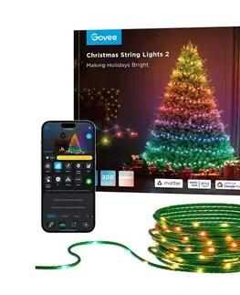 LED osvetlenie Govee - LED RGBICW Vonkajšia vianočná reťaz 2700-6500K 20m Wi-Fi Matter IP66 H80C4C41