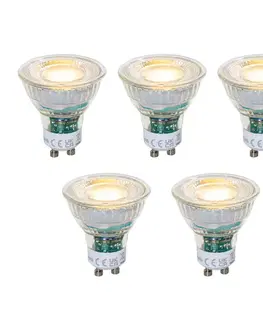 LED osvetlenie Sada 5 stmievateľných LED žiaroviek GU10 50 mm číra 2,5 W 450 lm 2700 K