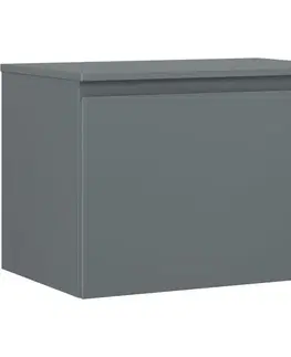 Kúpeľňový nábytok MEXEN/S - Orio kúpeľňová skrinka pod umývadlo 70 cm s doskou, 1 šuplík, grafit mat 91A10-07047-1-BFC66