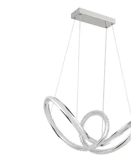 Svietidlá Globo 67440H - LED Stmievateľný luster na lanku EVANGELINE LED/45W/230V lesklý chróm + diaľkové ovládanie 67440H