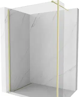 Sprchové dvere MEXEN/S - Kioto Sprchová zástena WALK-IN 90 x 40, transparent, zlatá kartáčovaná 800-090-212-55-00-040