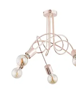 Svietidlá  Prisadený luster TANGO 5xE27/15W/230V medená 24325