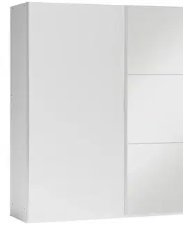 Šatníkové skrine Skriňa Vigo 150 biely/zrkadlo