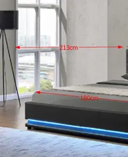 Postele Posteľ BIRGET NEW s LED osvetlením Tempo Kondela