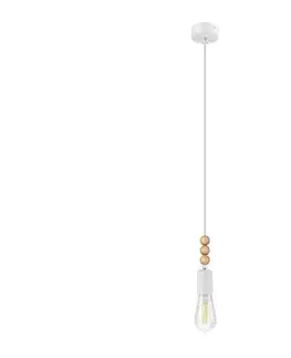 Svietidlá  Luster na lanku SIMON 1xE27/60W/230V biela LM-1.108 WHITE
