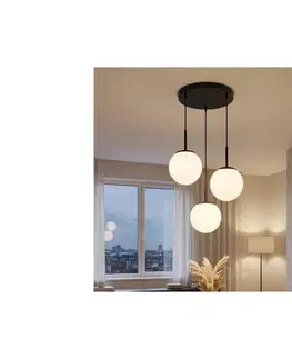 Svietidlá BRILAGI - Luster na lanku MILO 3xE27/60W/230V čierny 60-005B