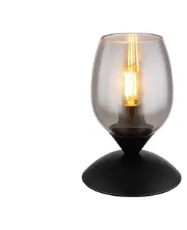 Lampy Globo 24007S - Stolná dotyková lampa KUWAITA 1xE14/25W/230V čierna 24007S