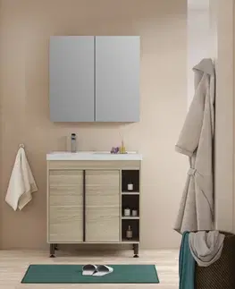 Kúpeľňový nábytok Kúpeľňová zostava s umývadlom Naturel Lucca 79x70x45 cm dub mat LUCCASET80D LUCCASET80D