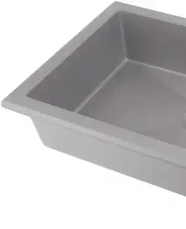 Sanitárna keramika DEANTE - Correo metallic grey Granit umývadlo - 500x400 mm CQR_SU5U