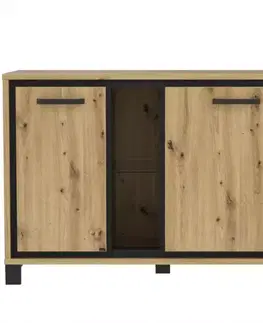 Komody do spálne Komoda L Trondheim 2D TDHK232L Dub Aristan