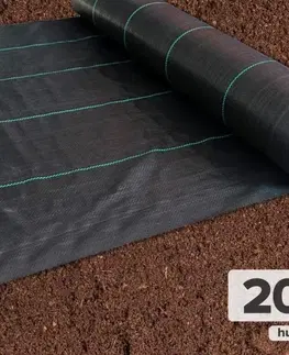 Záhradné plachty Kinekus Tkaná textília 1,6x20 m, 100 g/m²,  čierna, GARDENKUS