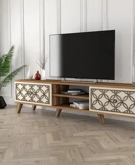 TV stolíky TV stolík Class - Walnut, Cream