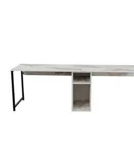 Konferenčné stolíky Pracovný stôl Twin Freesia Marble and Black