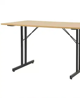 Jedálenské stoly Skladací stôl Marius 9573 120 Cm prírodná/čierna