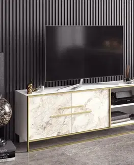 TV stolíky TV stolík Polka - White