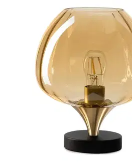 Lampy ONLI - Stolová lampa ELIDE 1xE27/15W/230V čierna/medená 5108/L