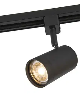 Koľajnicové svetelné systémy Inteligentný koľajnicový reflektor čierny 1-fázový vrátane Wifi GU10 - Iconic Jeana