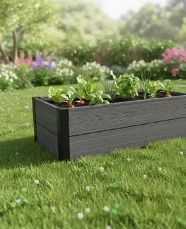 Záhradný nábytok KETER Vyvýšený záhon HEDGE trough | grafit